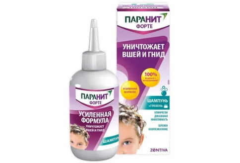 Паранит форте шампунь 200мл + гребень