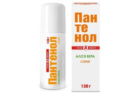 Пантенол Раны и Ожоги, спрей для лица/тела с алоэ вера 130г