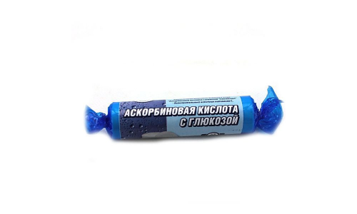 Аскорбиновая кислота и глюкоза, таблетки жев 25мг, крутка №10