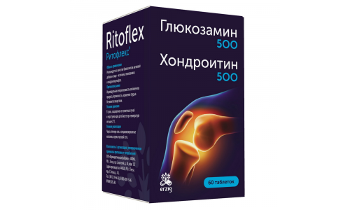 Ритофлекс Глюкозамин 500+Хондроитин 500 таб №60