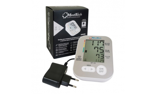 Тонометр автомат Meditech МТ-43 с большим дисплеем и адаптером