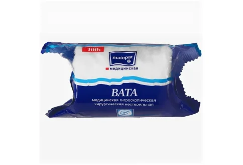 Вата хирург Матопат 100г н/стер