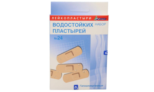 Пластырь бактерицидный №24 водостойкий