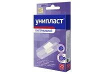 Унипласт пластырь бактерицидный 1,9смX7,2см №20 прозрачный плен основа