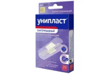 Унипласт пластырь бактерицидный 1,9смX7,2см №20 прозрачный