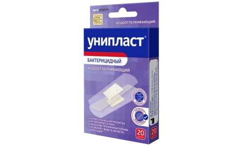 Унипласт пластырь бактерицидный 1,9смX7,2см №20 прозрачный