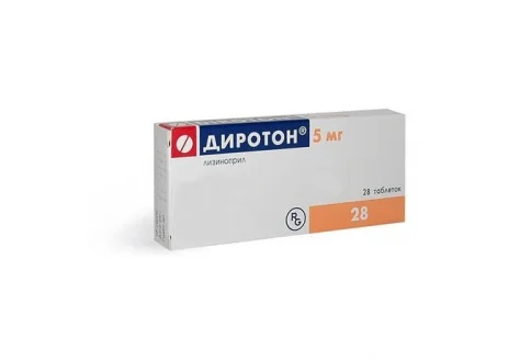 Диротон, таблетки 5мг №28