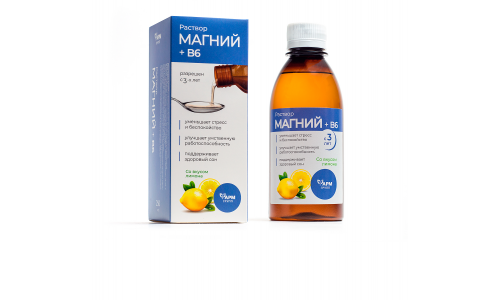 Магний+B6, раствор для внутр примен 250мл