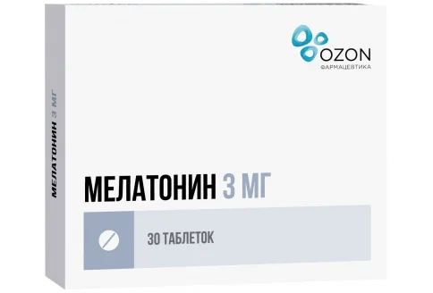 Мелатонин, таблетки ппо 3мг №20