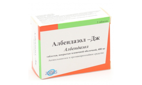 Албендазол-ДЖ таб ппо 400мг №5