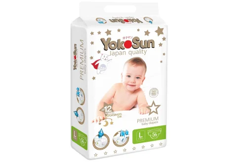 Yokosun Premium подгузники для детей р.L №54 9-13 кг