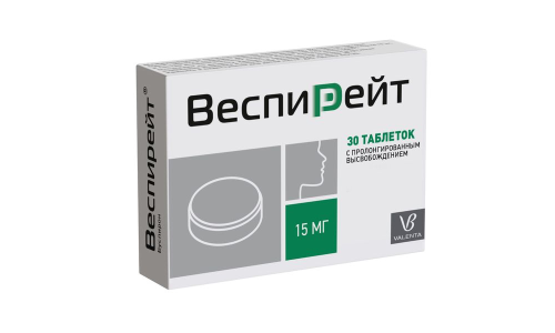 107(хран-3мес) Веспирейт таб пролонг высвоб 15мг №30 фото 3