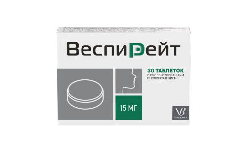 107(хран-3мес) Веспирейт таб пролонг высвоб 15мг №30