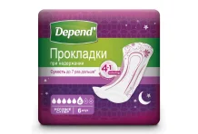 Депенд прокладки уролог для женщин ночные супер №6