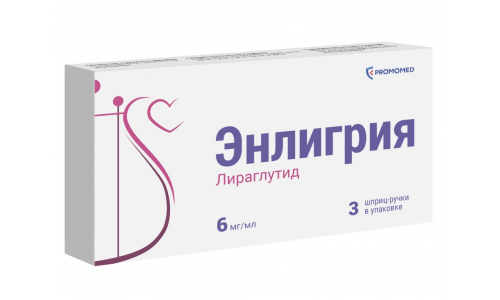 Энлигрия, раствор для п/к введ 6мг/мл шпр-ручка 3мл №3