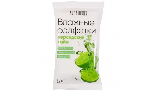 Салфетки влажные Акватория №15 персидский лайм 1-сл