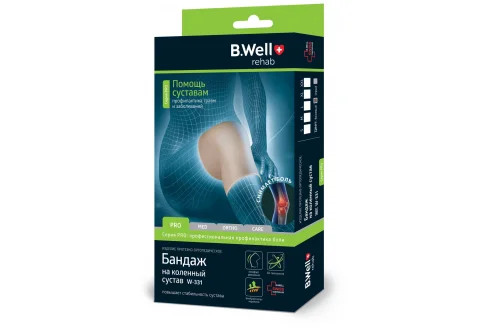 Бандаж для колен суст р.XL W-331 беж