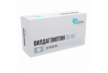 Вилдаглиптин, таблетки 50мг №28