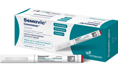Семавик, раствор п/к введ 0,25/0,5/1мг/доза 3мл №1 шприц-ручка + иглы 4шт фото 4