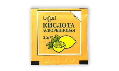 Аскорбиновая кислота, порошок для внутр примен 2,5г