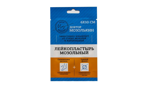 Доктор Мозолькин пластырь мозольный 6х10см №1