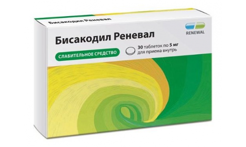 Бисакодил-Реневал таб кишечнорастворимые ппо 5мг №30