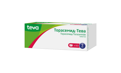 Торасемид-Тева, таблетки 5мг №60