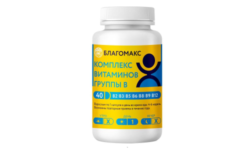 Благомакс Комплекс Витаминов гр B, капсулы №40