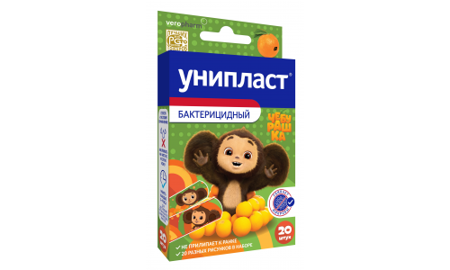 Унипласт пластырь бактерицидный для детей №20 чебурашка