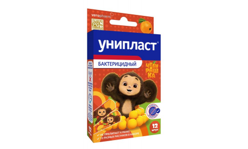 Унипласт пластырь бактерицидный для детей №12 чебурашка