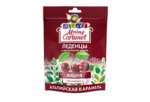 Альпийская карамель, леденцы дет с натур медом и вит С вишня 75г