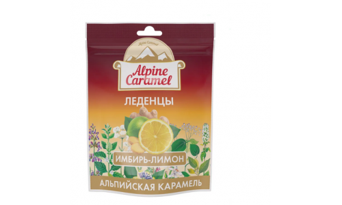 Альпийская карамель, леденцы имбирь-лимон 75г