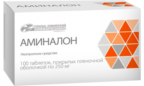 Аминалон, таблетки ппо 250мг №100