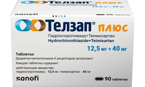 Телзап Плюс, таблетки 12,5мг+40мг №90