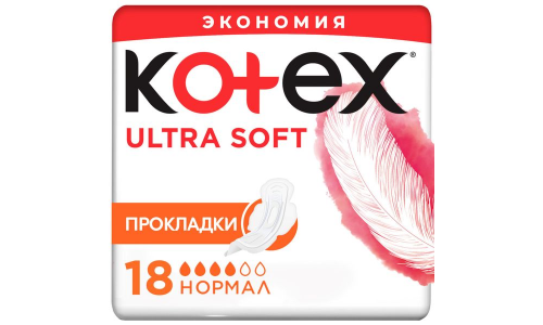 Прокладки Котекс ультра софт нормал №18