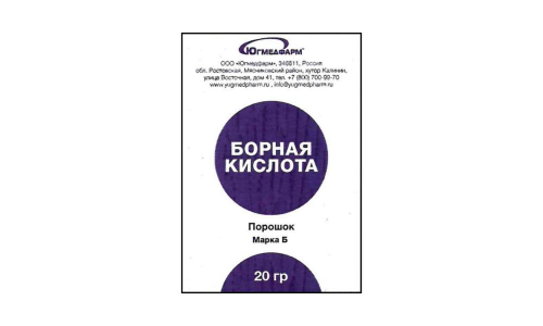 Борная к-та, пор косметич ср-во +дезинфицир 20г