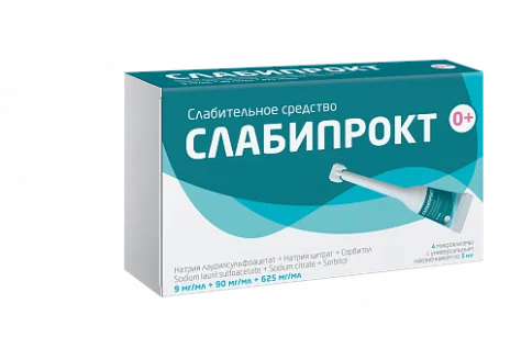 Слабипрокт, раствор рект микроклизмы 5мл №4