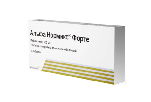 Альфа Нормикс Форте, таблетки ппо 550мг №14