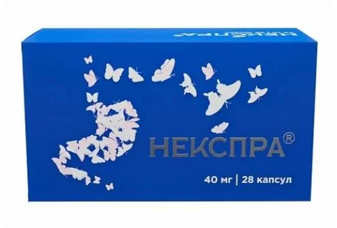 Некспра, капсулы кишечнор-рим 40мг №28