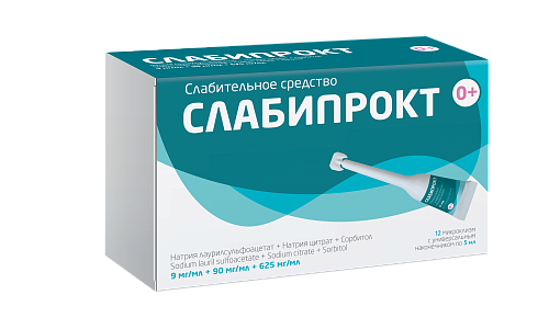 Слабипрокт, раствор рект микроклизмы 5мл №12