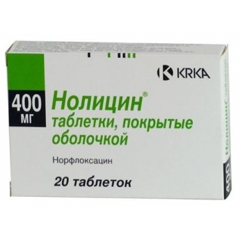 Нолицин, тбл п/о 400мг №20 Купить Нолицин, тбл п/о 400мг №20