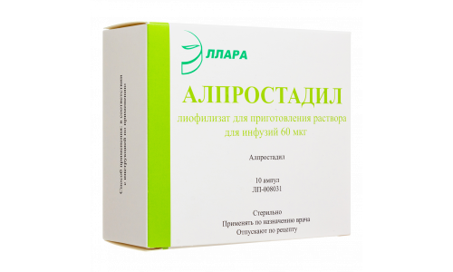 Алпростадил, лиофил для р-ра для инф 60мкг №10 фото 2