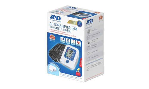Тонометр автомат AND UA-888 эконом манжета 22-32см + адаптер
