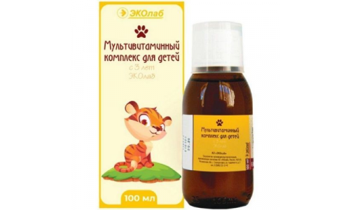 Эколаб Мультивитамин комплекс д/детей с 3лет, сироп 100мл