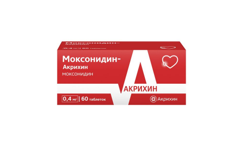 Моксонидин-Акрихин, таб ппо 0.4мг №60