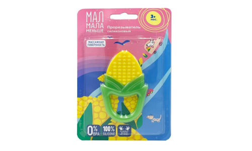 Мал Мала Меньше прорезыватель 3+мес кукуруза