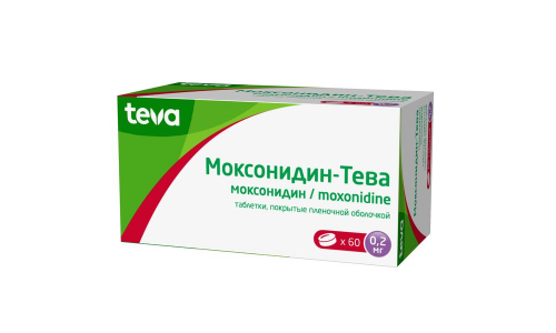 Моксонидин Тева, таблетки ппо 0.2мг №60