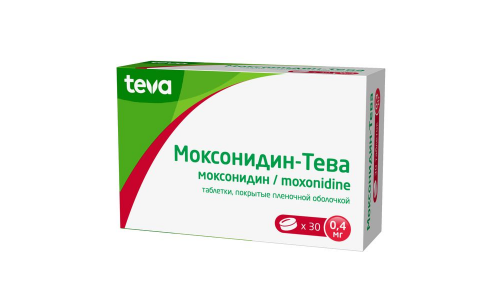 Моксонидин Тева, таблетки ппо 0.4мг №30