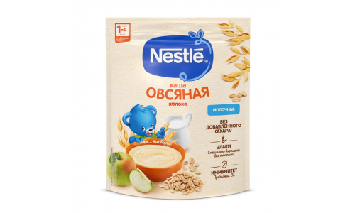 Нестле каша мол б/р овсяная с яблоком б/сахара 200г
