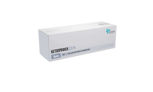 Кетопрофен, гель д/наружн примен 2,5% 100г